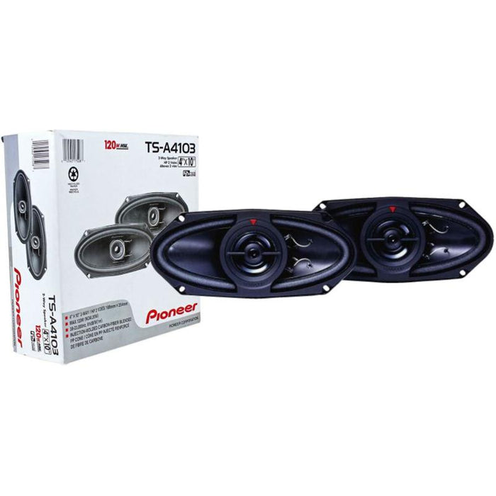 Pioneer TS-A4103 4" x 10" 2-way A-Series 120 Watts Max Coaxial Car Speakers