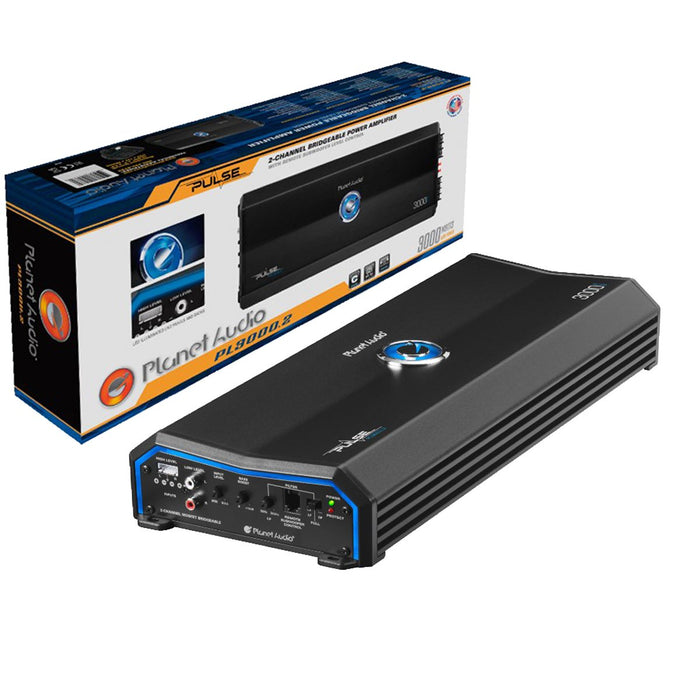 Planet Audio PL3000.2 2-Channel Class AB 3000W High Output Full Range Car Amplifier