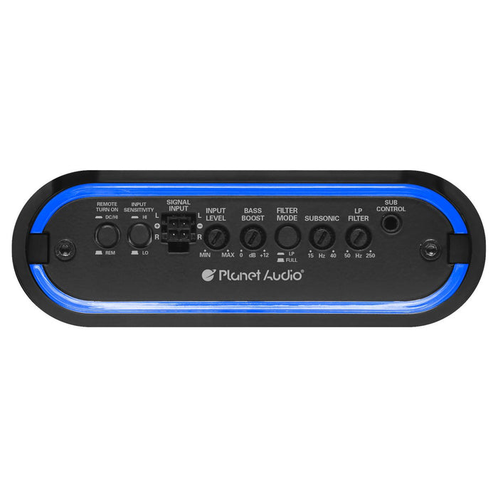 Planet Audio MB1200.1D Monoblock 1200W Class D Power Car Amp with Remote