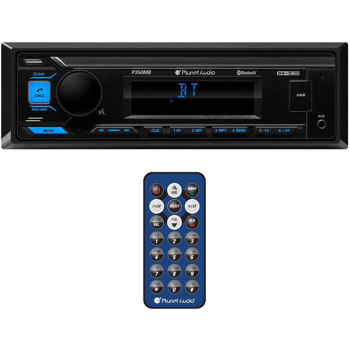 Planet Audio P350MB Car Stereo Single DIN Digital Media AM/FM Receiver