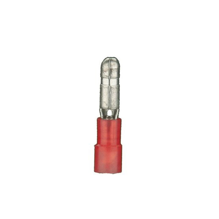 The Install Bay RNMB Red Nylon Male Bullet Connector 22-18 Gauge .156 Pack of 100