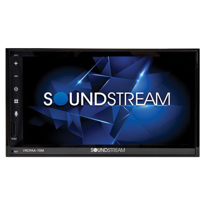 Soundstream VRCPAA-70M 7" CarPlay Android Auto Multimedia Double Din Stereo