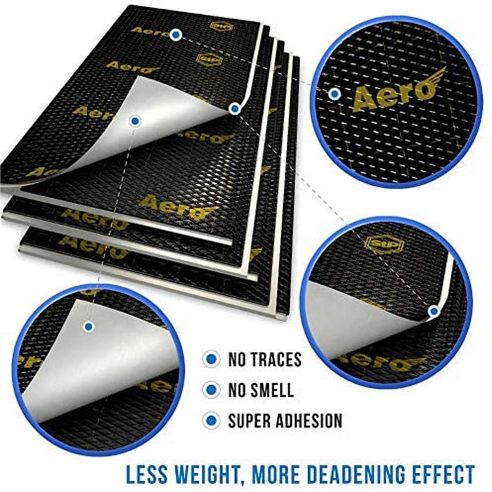 STP Black Aero 49 sqft 90 mil Sound Vibro Audio Deadening Adhesive Car Butyl Material