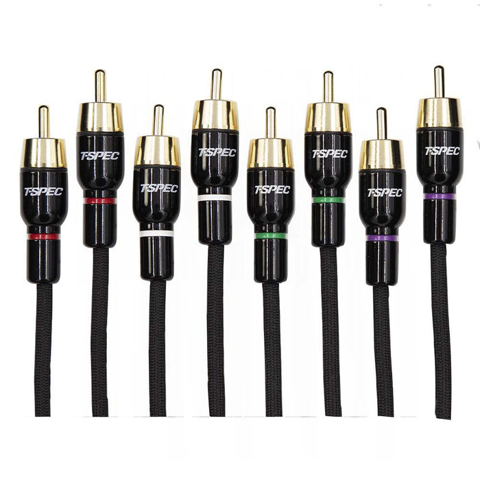 T-Spec V16RCA-174 V16 Series 4 Channel RCA Audio Cables 26 AWG OFC 17 Ft