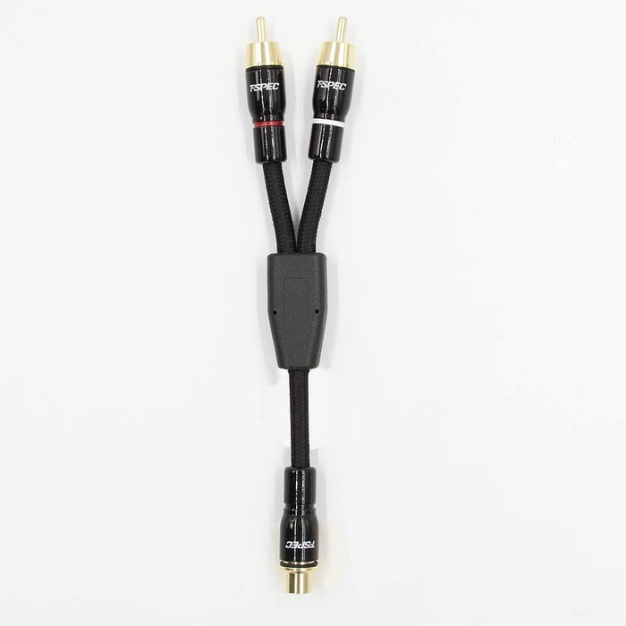 T-Spec V16RCA-Y1 V16 Series RCA Audio Cables 26AWG Gold-plated Copper 1 Female 2 Males
