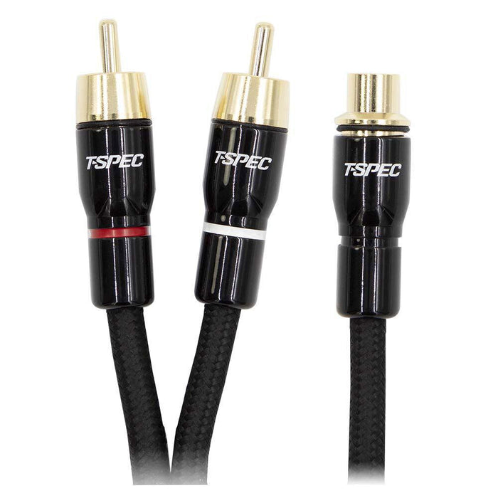 T-Spec V16RCA-Y1 V16 Series RCA Audio Cables 26AWG Gold-plated Copper 1 Female 2 Males