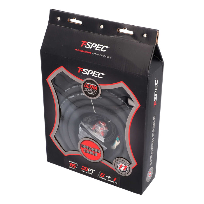 T-Spec VSW1116 20ft. 16 Gauge 11 Conductor Flexible  OFC Speaker Cable