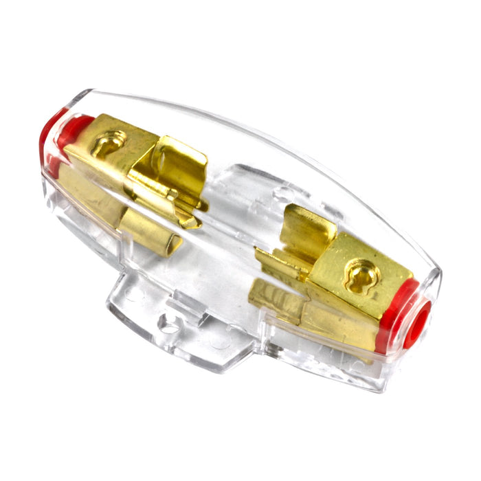 Gold Plated Universal Inline AGU Fuse Holder 4 or 8 Gauge input/Output