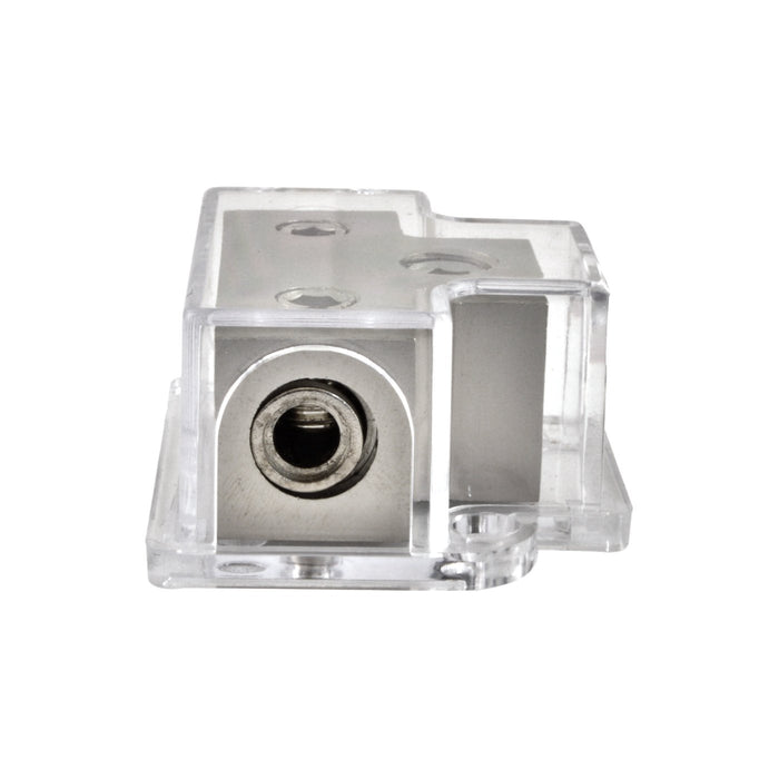 1/0 or 4 Gauge Input to 2 x 4 or 8 Gauge Output Power/Ground Distribution Block