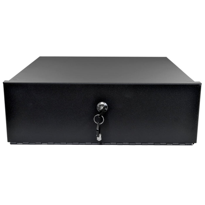 Heavy Duty 15" x 15" x 5" DVR Security Lock Box with Fan for CCTV Security Systems - (Black / White)