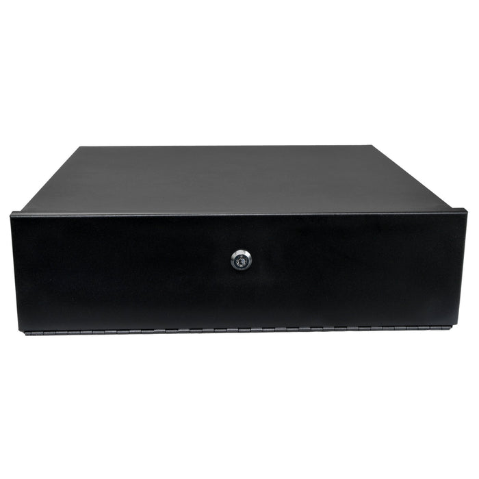 Heavy Duty 18" x 18" x 5" DVR Security Lock Box with Fan for CCTV Security Systems - (Black / White)