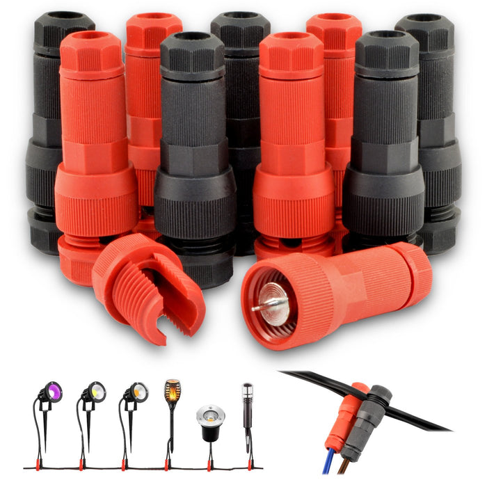 Low Voltage Quick Disconnect 12-16 Gauge Piercing Connectors for Landscape Lights