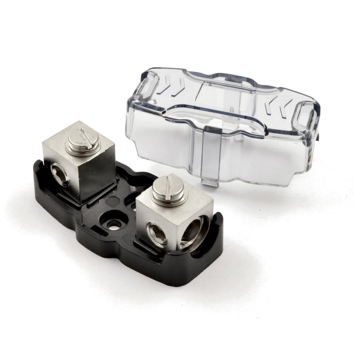 The Wires Zone MANLFH-48  Mini ANL Fuse Holder 4 or 8 Gauge Nickel Plated