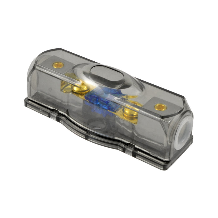 The Wires Zone N-MANLFH Mini ANL Fuse Holder 4, 6 or 8 Gauge Nickel Plated