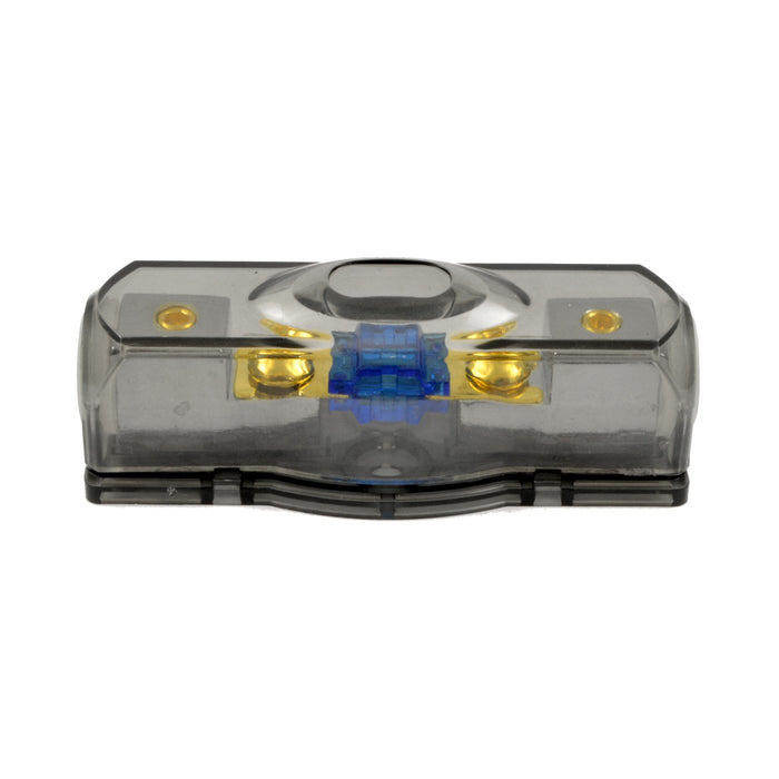 The Wires Zone N-MANLFH Mini ANL Fuse Holder 4, 6 or 8 Gauge Nickel Plated