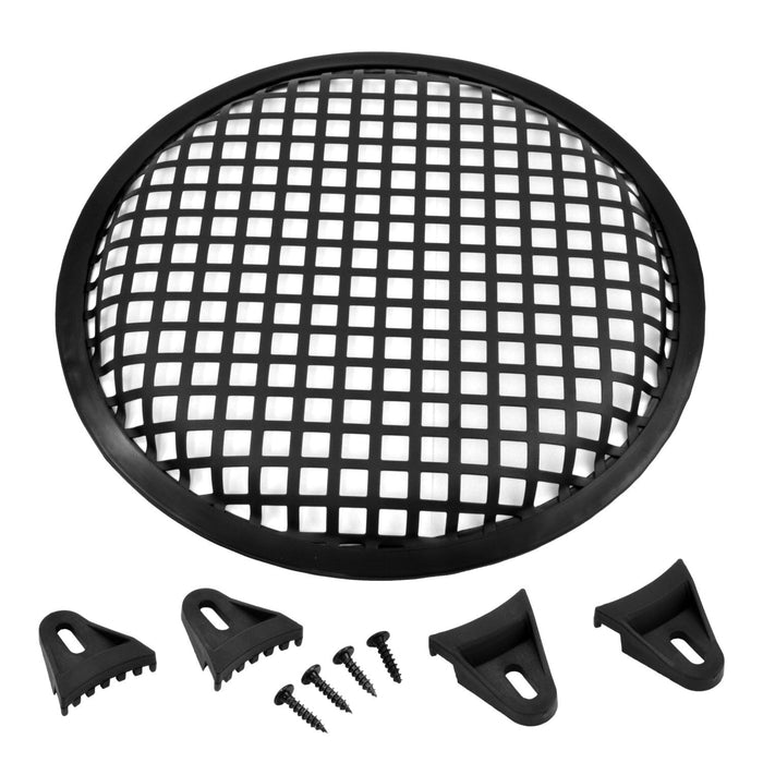The Wires Zone 8 Inch Durable Steel Mesh Speaker Subwoofer Grill Waffle Style w/ Clips