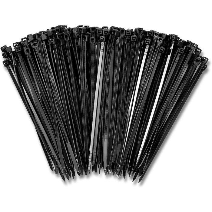 7.5" Black Zip Ties Cable Nylon Wrap 50 lbs Tensile Strength for Indoor Outdoor