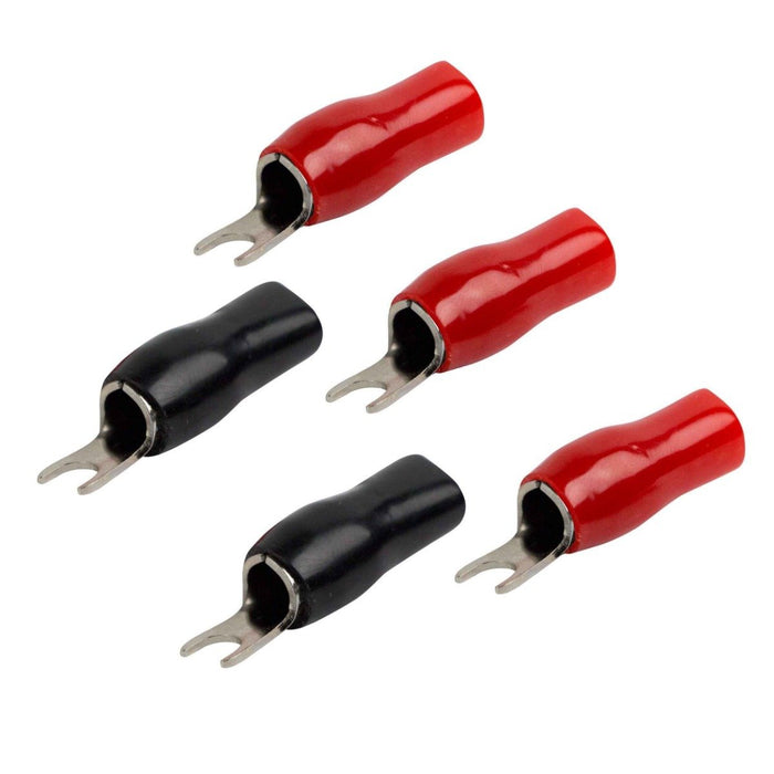 T-Spec V8-ST1 V8 Series 4 Gauge 1/4" Crimp Spade Nickel Plated Terminals Pack of 5