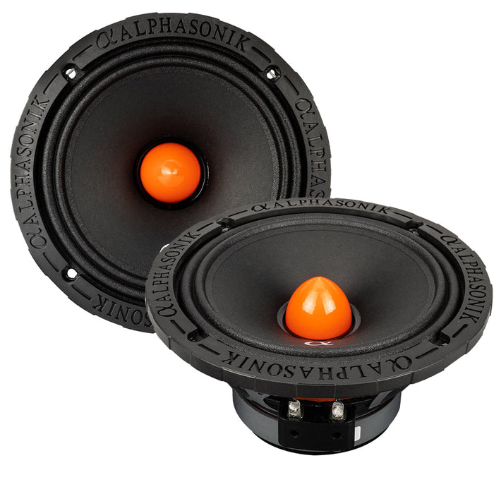 Alphasonik VCA658 Venum Series 6.5" Midrange Speakers 1400 Watts Max 8 Ohm (Pair)