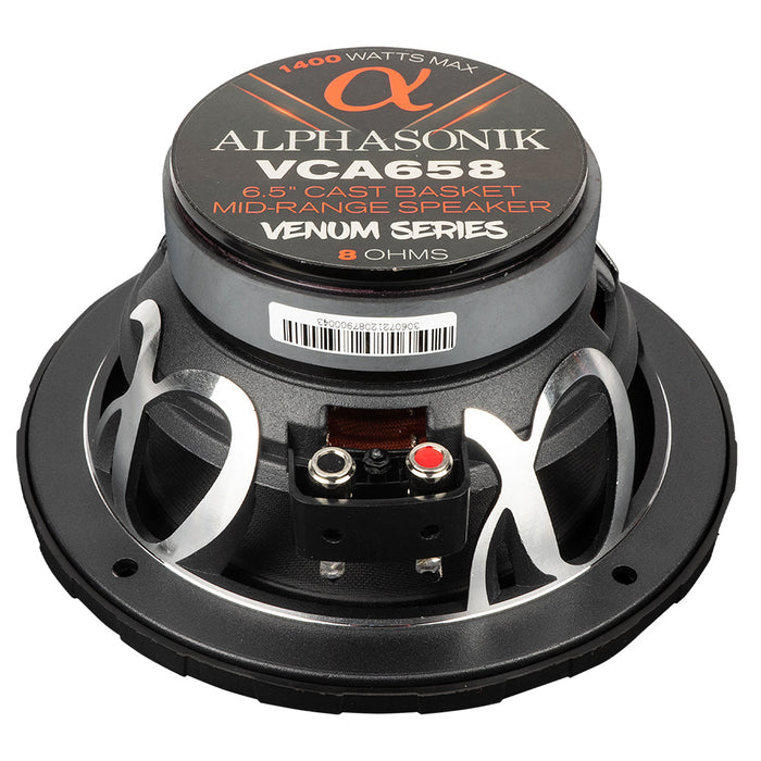 Alphasonik VCA658 Venum Series 6.5" Midrange Speakers 1400 Watts Max 8 Ohm (Pair)