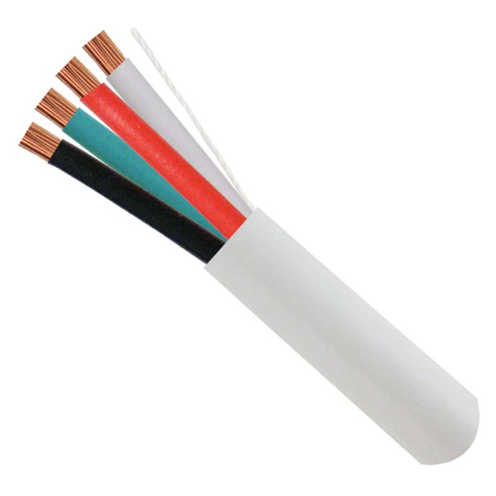 Audio Cable 14 AWG  4C 41 Strand 500 Feet CL3 PVC Bare Copper OFC White