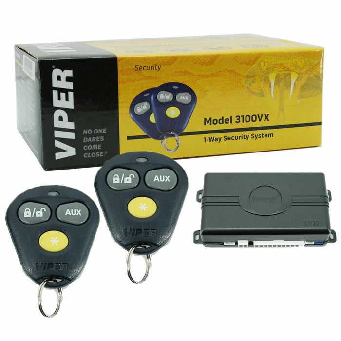 Viper 3100VX 1-Way Keyless Entry Shock Sensor Car Alarm Security System
