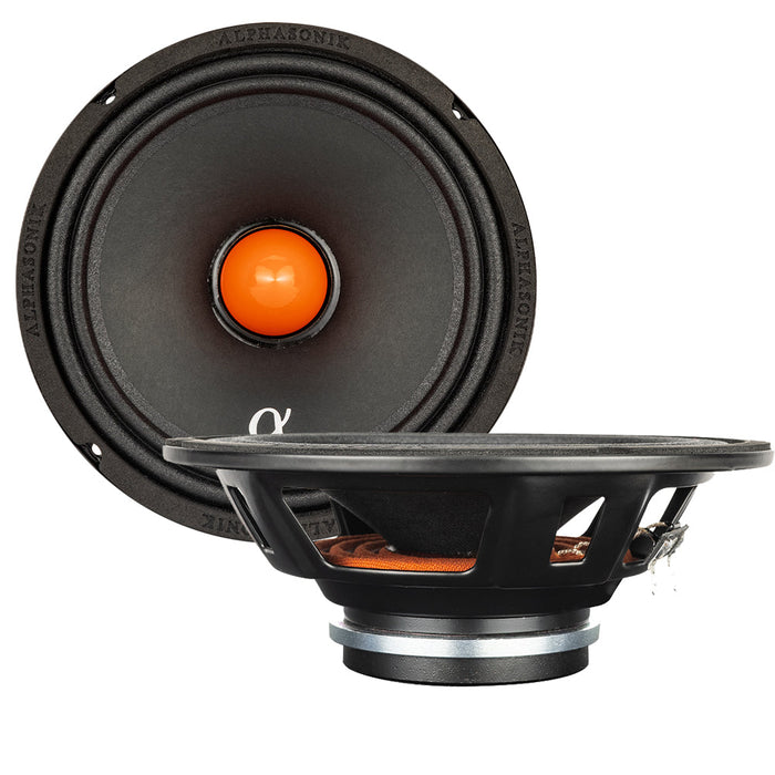 Alphasonik VNM658 Venum Series 6.5" Midrange Speakers Low Profile 1200W 8 Ohm Pair