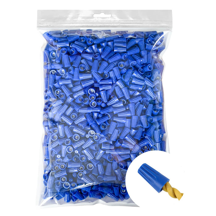 Twist Type Wire Connector Wire Nuts AWG 22-14 UL Listed Blue 1000 pcs.
