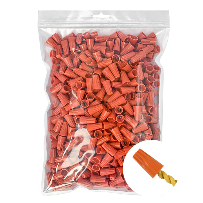 Twist Type Wire Connector Wire Nuts AWG 18-16 UL Listed Orange 500 pcs.