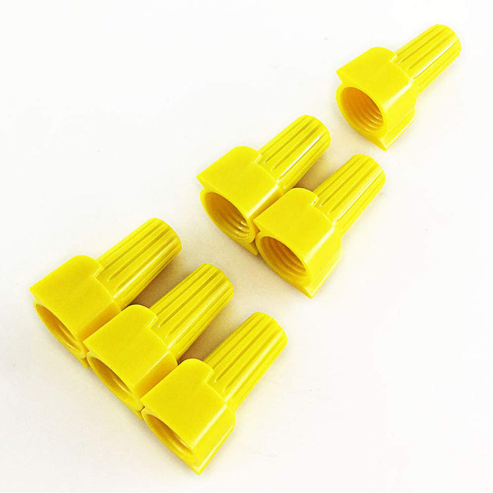 Twist Type Wire Connector Wire Nuts AWG 18-10 Winged UL Listed Yellow 500 pcs.