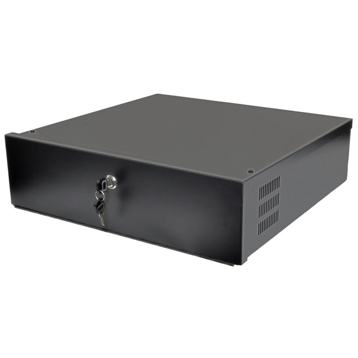 Heavy Duty 18" x 18" x 5" DVR Security Lock Box for CCTV Security Systems (Black)