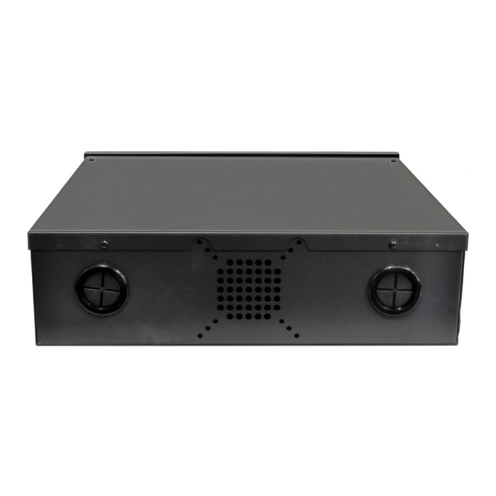 Heavy Duty 18" x 18" x 5" DVR Security Lock Box for CCTV Security Systems (Black)