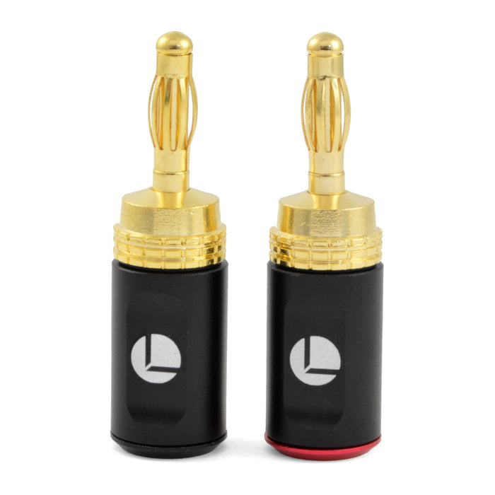 Logico 24K Gold Plated Connectors Audio Banana Plugs Quick Connect (10 Pack)