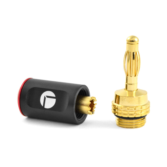 Logico 24K Gold Plated Connectors Audio Banana Plugs Quick Connect (10 Pack)