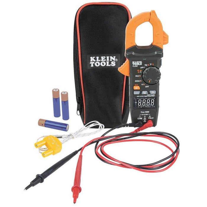 Klein Tools CL390 AC/DC Auto-Ranging Digital Clamp Meter 400 Amp w/ Contrast Display