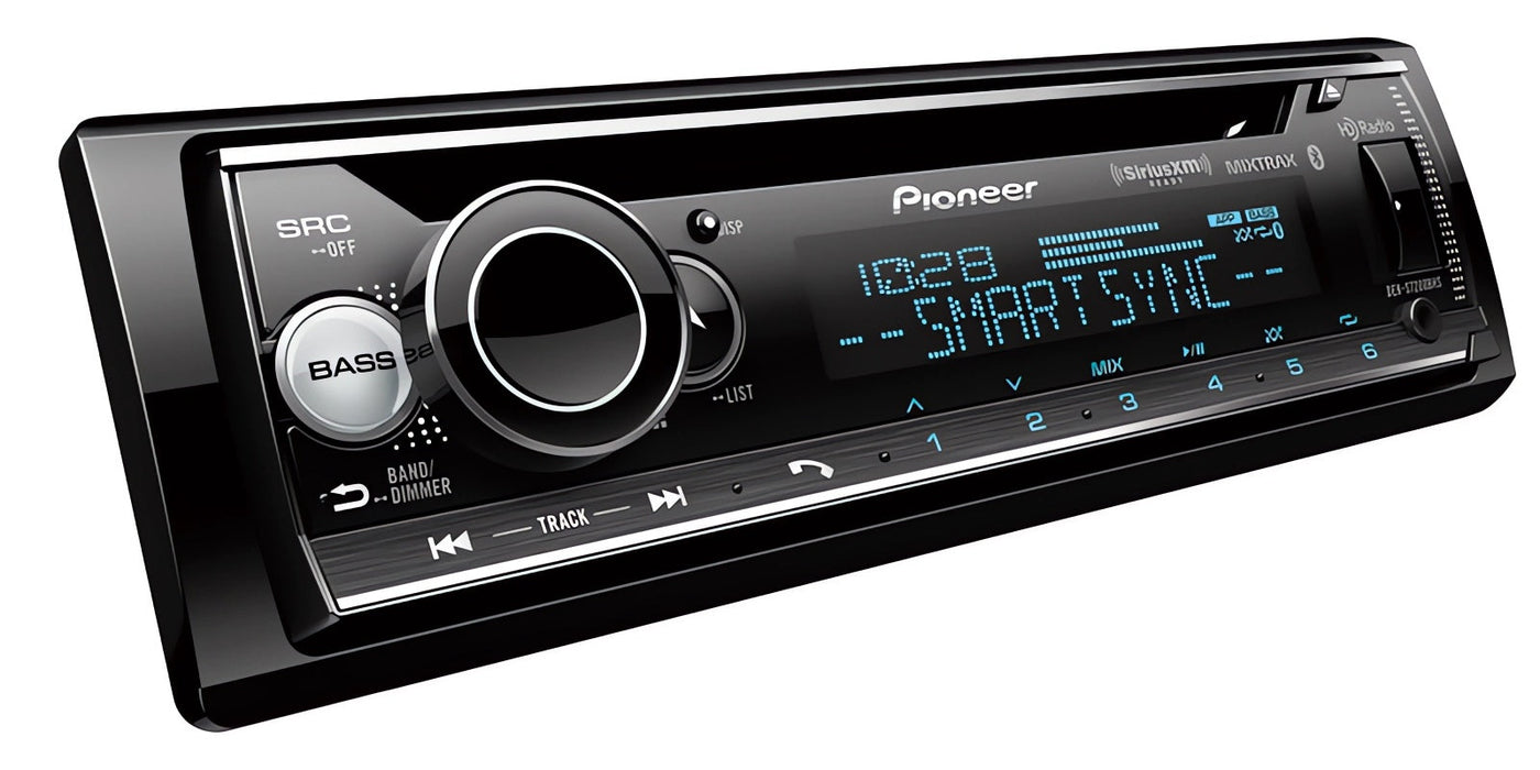 Pioneer DEH-S7200BHS Single DIN in-Dash CD Receiver, Built-in Bluetooth HD Radio Tuner and SiriusXM Ready