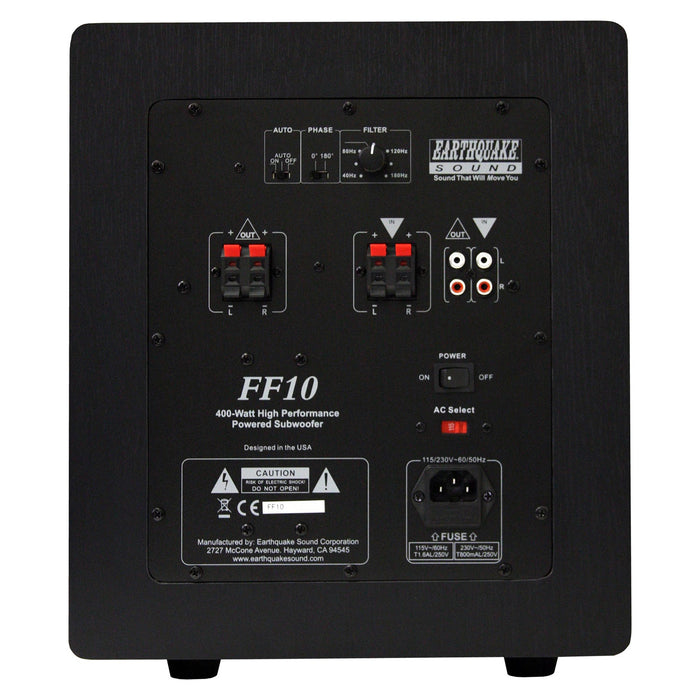Earthquake Sound FF10 10 inch 400 Watts Class A/B  Subwoofer Power Amplifier (Each)