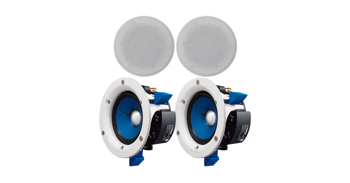Yamaha NS-IC400WH 4" 90 Watts 8 Ohms In-Ceiling Surround Speaker with White Magnetic Grill (Pair)