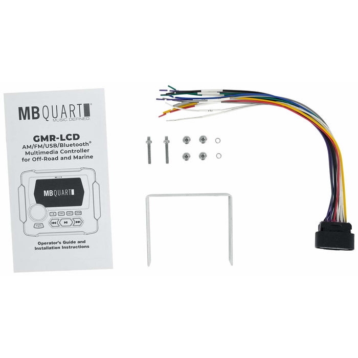 MB Quart GMR-LCD 3.5" LCD Marine/Off-Road Multimedia Receiver Am/FM/Bluetooth