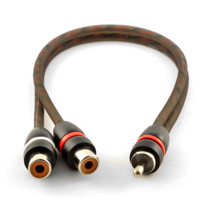 1 Male to 2 Female Gold plated OFC Twisted Pair RCA Y-Adapter Cable fo ...