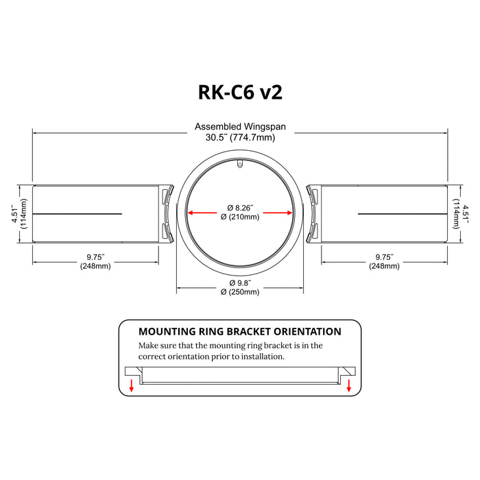Earthquake Sound RK-C6V2 6.5" In-Ceiling Rough-In Speaker Kit