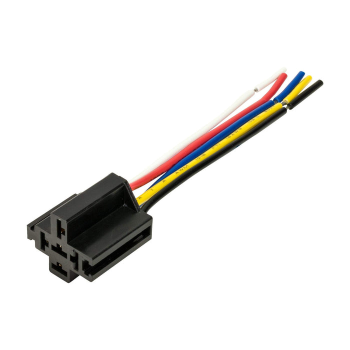 12V DC 5-PIN SPDT Interlocking Automotive Relay Socket Harness Base (with Wires)