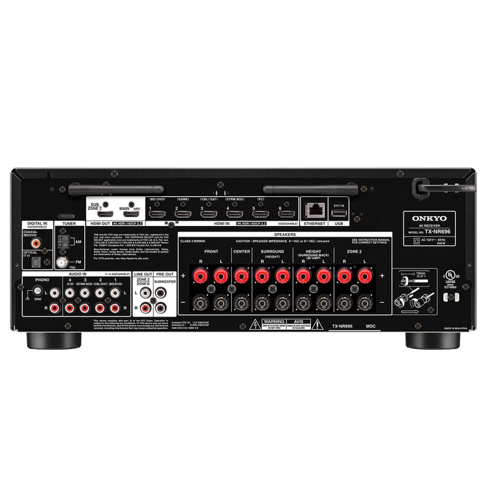 Onkyo TX-NR696 7.2-Channel Network Home Theater Receiver with Bluetooth - Certified Refurbished